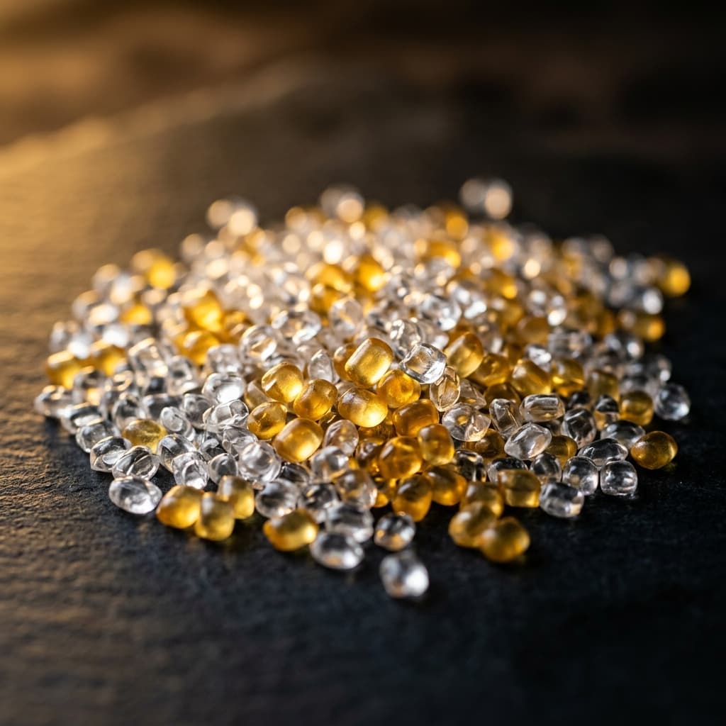 Premium engineering polymer granules